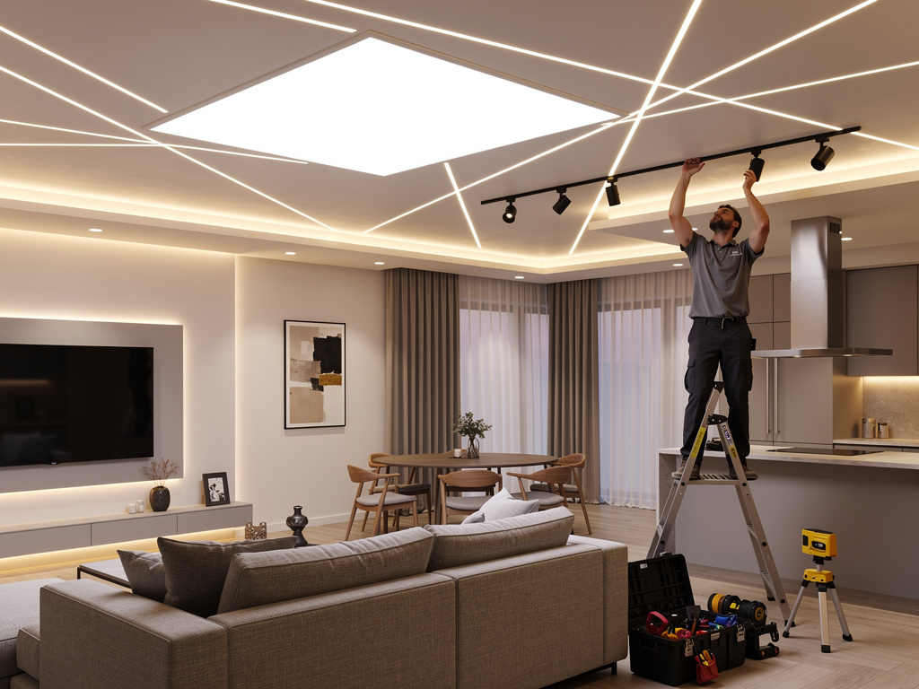 10 идей освещения с натяжными потолками, которые визуально увеличат квартиру Potolki-Vsem