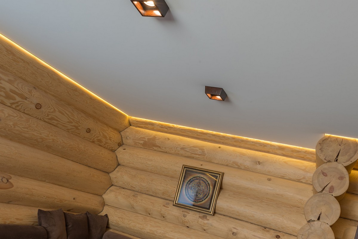 Натяжной потолок в деревянном доме Потолки Всем