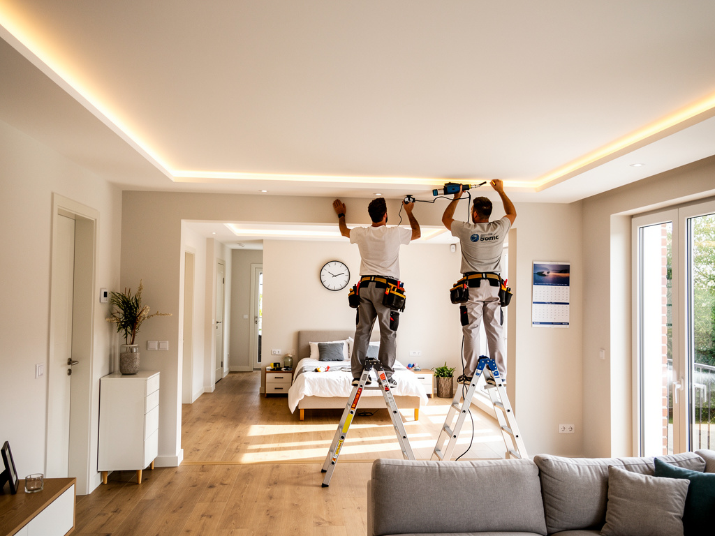 Натяжные потолки во всём доме: реальные сроки монтажа 3–5 дней без нервов Potolki-Vsem