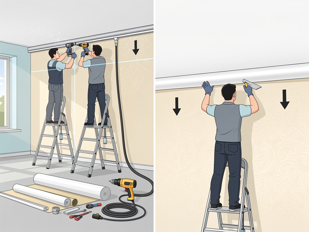 Сначала натяжной потолок или обои? Правильный порядок ремонта, чтобы не переделывать дважды Potolki-Vsem