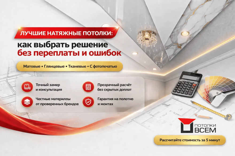 Лучшие натяжные потолки: как выбрать решение без переплаты и ошибок Potolki-Vsem