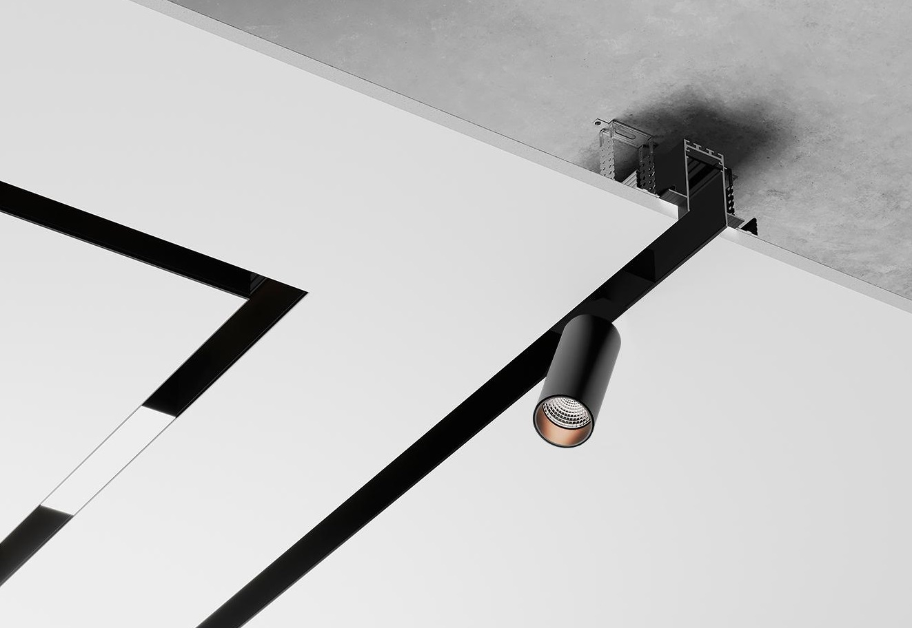 Встроенная трековая система для натяжных потолков Потолки Всем